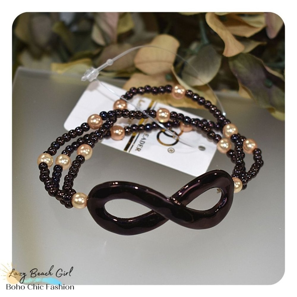 Infinity Layered Beaded Bracelet